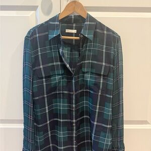 Equipment Plaid Shirt in Blue and Green